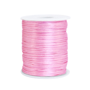 Satijn draad 1.5mm light pink, 1 meter